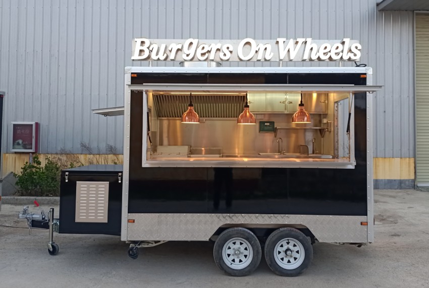 small mobile burger food cart for sale